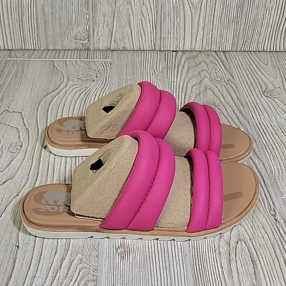 Sorel Ella II Puff Slide Fuchsia Fizz Sandal Womens Size 5.5 NEW
